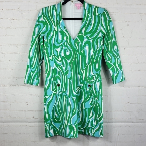 Lilly Pulitzer Charlena Ponte Shift Dress Resort White Finders Keepers XS - Picture 2 of 15